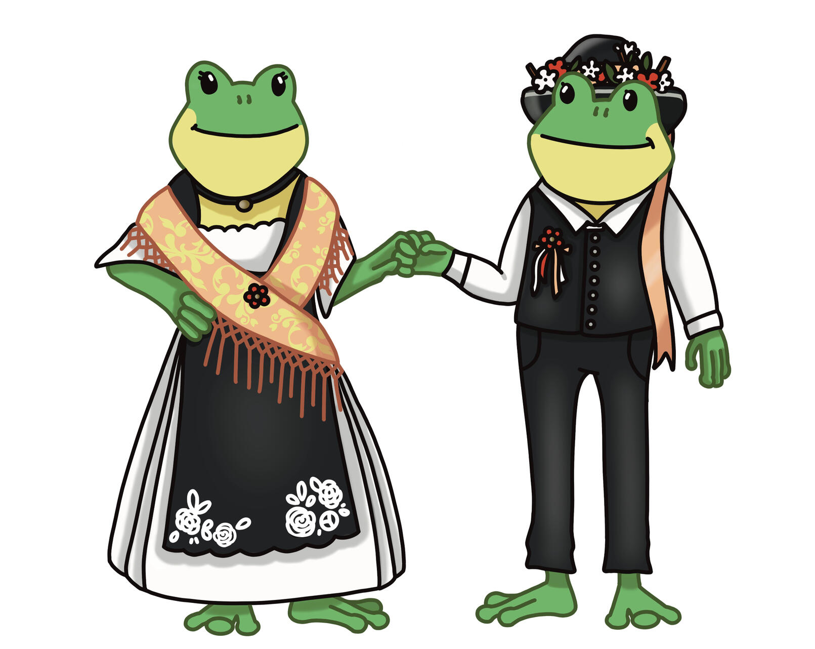 Simple Frog Couple for "DBJT- Deutsche Banater Jugend Trachtengruppen"